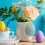 8PCS Handmade Felted Easter Eggs with Flowers, Compatible with Easter Baskets, Hanging Ornaments & Spring Decor 4