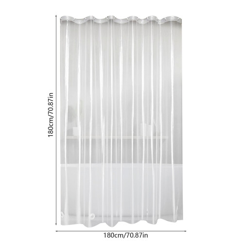 Clear Plastic Shower Curtain Liner with Magnetic Bottom and 2