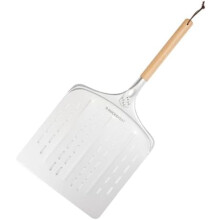 Pizzaschieber aus eloxiertem Aluminium mit Holzgriff, 12 Zoll