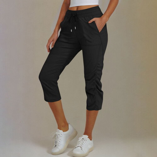 Γυναικείο Ελαστικό Κολάν από Νάιλον Spandex 7/8 – Ελαστική Μέση, Τσέπες, Ελαφρύ & 1