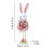 Easter Standing Rabbit Figurine Pastel Plush 8.66 Inch 2