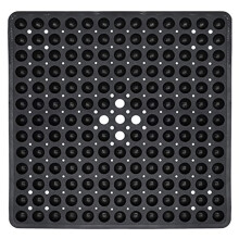 Antislip vierkante douchemat 21x21 inch – Antislip PVC badmat voor in de douchecabine, met zuignappen en afvoergaten
