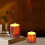 Ensemble de bougies LED sans flamme marron rustique (2 pièces) 5