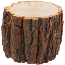 Pot de fleurs rustique en bois, petit pot de fleurs 12 x 12 x 10 cm