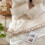 Beige blomster-rysjer-dynesett, 7 deler 2