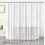 Clear Plastic Shower Curtain Liner with Magnetic Bottom and 4