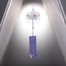 Japanisches Windspiel, romantische Kirsch-Windglocken, handgefertigt aus Glas im japanischen Stil, Anhänger, als Geburtstagsgeschenk oder für die