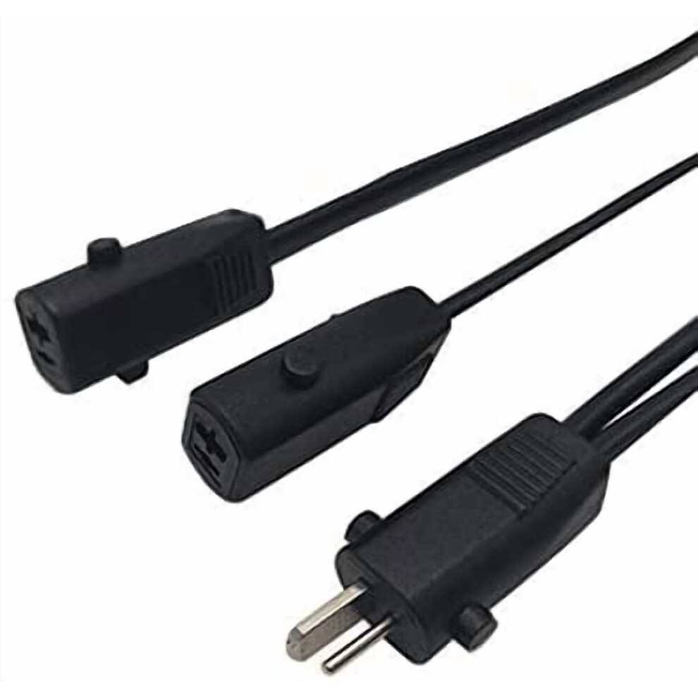 Hmleaf 40 Inches 2 Pin Splitter Lead Y Power Cable 2 Motors To 1 Power Supply For Electric Recliner And Lift Chairs 9193271600619