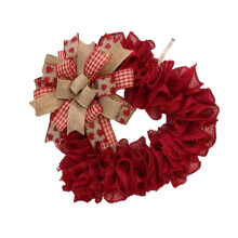 Corona en forma de corazón para la puerta principal, letrero romántico para fiesta de San Valentín, corona tipo A