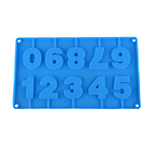 Silikon-Lutscherform, Zahlenformen 0–9 – Leicht zu reinigendes Backwerkzeug für Schokolade, Bonbons, Kuchen und Kekse – Kompatibel mit Playbook