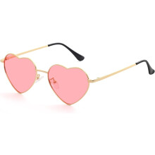 Gafas de sol polarizadas con forma de corazón para mujer, montura metálica, estilo moderno y encantador, protección UV400.