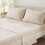 Beige blomster-rysjer-dynesett, 7 deler 5