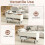 Lift-Top Coffee Table White 31.5 Inch with Hidden 4