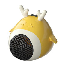 110V Portable Mini Space Heater, Dual-Use Desktop Electric Heater and Fan, Fast Heating, Energy Saving, Quiet for Home and Office (Yellow)