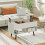 Lift-Top Coffee Table White 31.5 Inch with Hidden 7