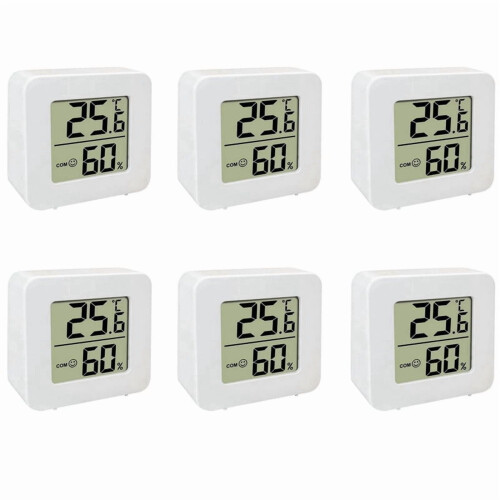 6X Μίνι Θερμόμετρο Εσωτερικού Χώρου LCD Ψηφιακό Υγρόμετρο Θερμοκρασίας Χώρου