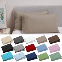 Queen Pillow Cases - Pack of 2 - Envelope Closure - Soft Brushed Microfiber Fabric - Fade Resistant Pillow Covers Queen Size 20 X 30 Inches (Brown)