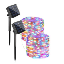 4 Pack 22/32M Solar Led Fairy Light Outdoor Festoon Led Waterproof Garland String Lights Christmas Party Garden Solar Lamp Decor,Bright Beads
