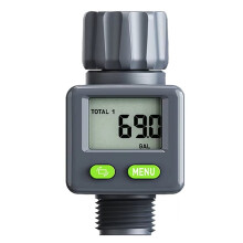 Medidor de vazão de água: mede o consumo em galões/litros e a taxa de irrigação para mangueira de jardim, tanque de água de trailer ou sistema
