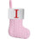 Grøn strikstrømpe 20 cm med broderet initial 1
