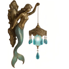 Applique murale sirène, lampe sirène design vintage, 30 cm, style vintage, pour chambre à coucher, hôtel ou restaurant, applique décorative (30