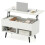 Lift-Top Coffee Table White 31.5 Inch with Hidden 6