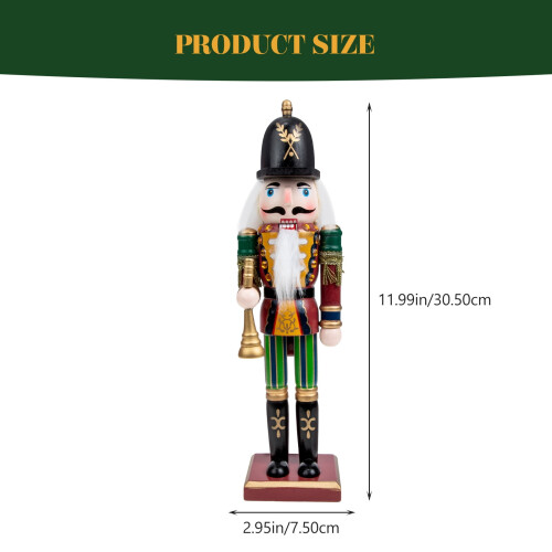 Festival Nutcracker Christmas Tableware Multi 1Set 12X3X2.6in Wood Ornament 1