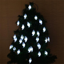 Guirnalda de luces LED con forma de fantasma WJSXC de 1,5 m (4,92 pies), 10 LED, funciona con pilas, decoración de Halloween y otoño para