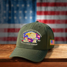 USA250-vuotisjuhlahattu Vapaudenpatsas- ja kaljukotkakuviolla – Yhteensopiva USA Events -tapahtuman kanssa
