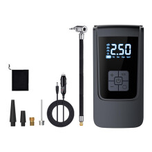 Air Compressor Tire Inflator Electric Mini Wireless Power Bank Rechargeable Portable Charge Stop Pressure Gauge Tire Pump for Car Bike wired