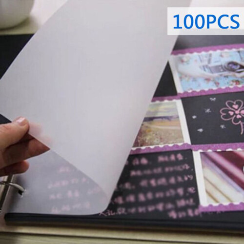 100 φύλλα χαρτιού αντιγραφής 6,7"x9,8", λευκό, ημιδιαφανές, συμβατό με μολύβι, σκίτσο, 2