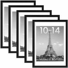 5er-Set Bilderrahmen (10x14 Zoll), geeignet für Fotos im Format 8,5x11 Zoll mit Passepartout oder 10x14 Zoll ohne Passepartout,