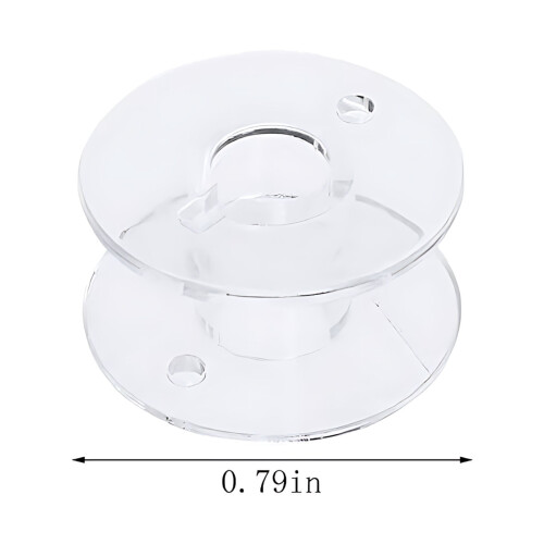 25-Pack Universal Sewing Machine Bobbins - Plastic Clear Thread Spools with Storage Case 2