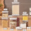 Lufttette popmatbeholdere BPA-frie, stablebare, 4-pakning 5