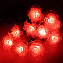 Guirlande lumineuse solaire en forme de fleur, étanche, 8 modes