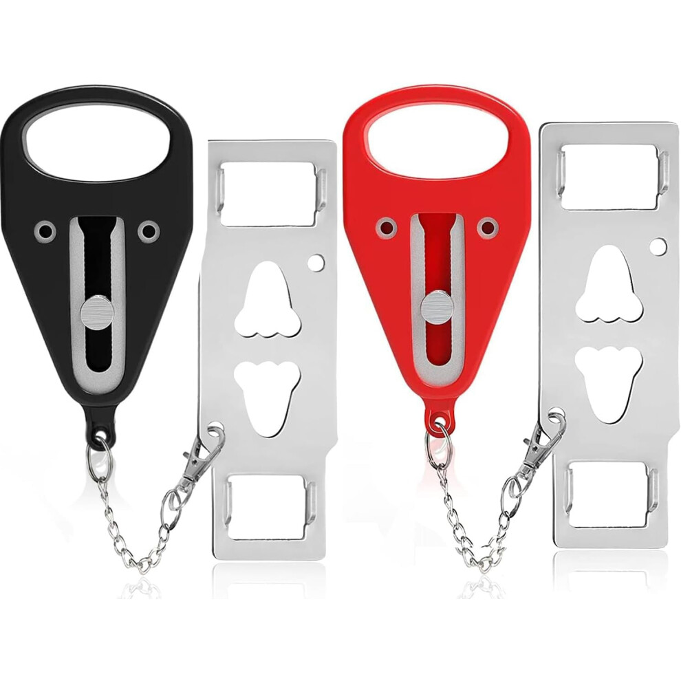 Portable Door Lock 2-Pack Â Heavy Duty Extra Lock For Hotels, Airbnb, Apartments & Dorms; Compatible With Most Doors 9152228173538