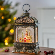 Lighted Christmas Snow Globe with Musical Church Nativity, Swirling Glitter – Holiday Decoration & Gift for Family, Kids, Friends