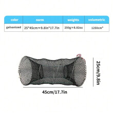Portable Foldable Fishing Trap, Compact for Backpacking, Camping & Survival Gear