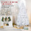7ft White Artificial Christmas Tree with Metal Stand 5