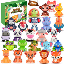Jouets squishy en forme d'animaux pour cadeaux de fête, sacs-cadeaux, piñatas, décoration safari, prix scolaires et petits cadeaux de Noël –