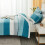 White and Teal Queen Comforter Set 3-Piece Down Alternative 5