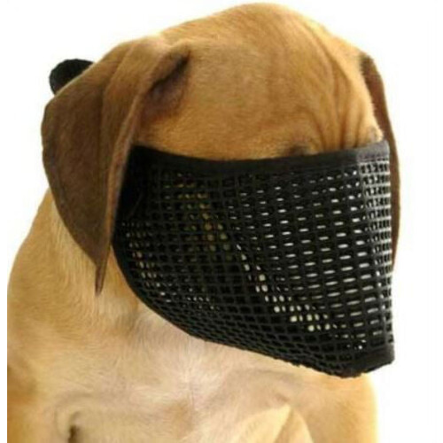 Mesh Dog Muzzle for Short Nose - Flat Faced Dogs (pug muzzle) one size Fits All 1