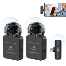 Mikrofondräkt med inbyggt batteri, kompatibel med Android2, bärbar dator och dator, 10 m räckvidd, PU648B