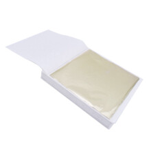 100 Sheets Imitation Gold Foil Metallic Foil Squares Sliver Alloy Foil for Gilding Art Nail Decoration DIY Resin Candle Plaster Craft
