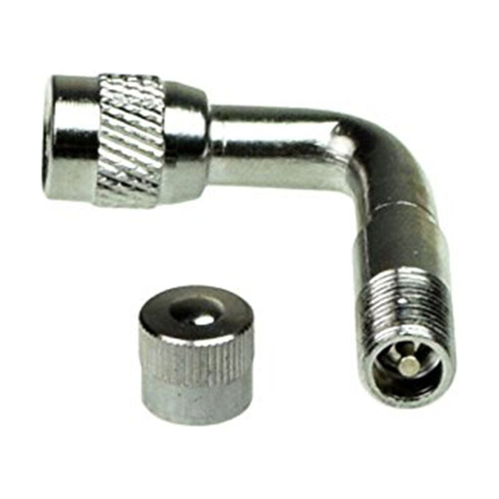 2 Air Tyre 90 Degree Universal Schrader Stem For Car Truck Motorcycle ( ) Silver 9152228174825