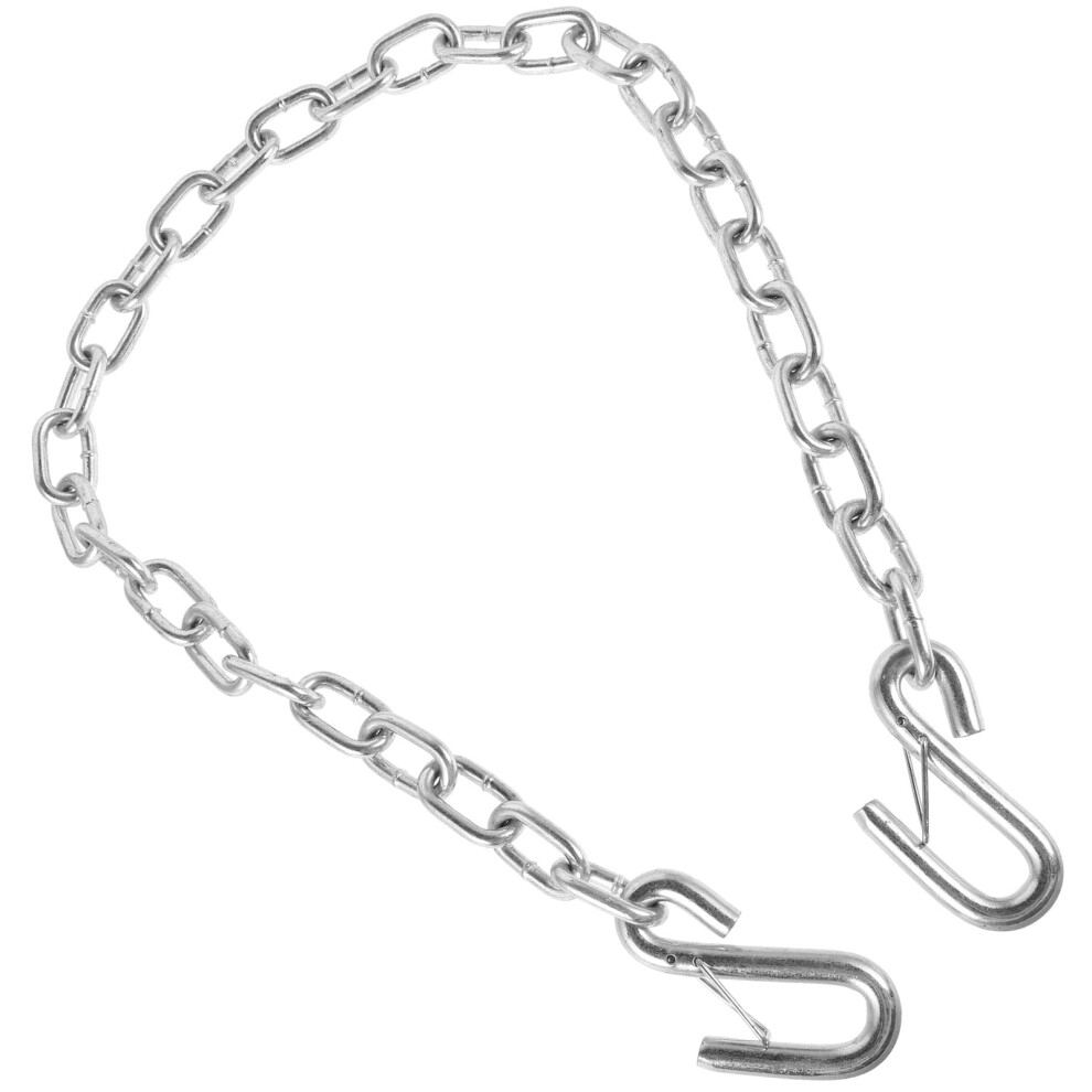 Worgeous Trailer Chains With Hooks Trailer Safety Chain Alloy 1Pcs Silver 9152228174740