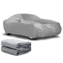 Heavy Duty TPE Fabric Car Cover, All Weatherproof Custom Fit for Small Cars, Universal Fit for Compact Coupe, Soft and Breathable Material