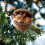 Waldtier-Eichel-Ornament aus Holz, 1 Stück 4