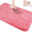 Rosa baderomsteppe sklisikkert raggete chenille 61,6 x 33,8 cm 1