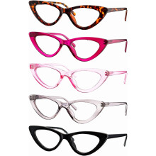 Lesebrille für Damen, Cateye-Brille mit leichtem Federscharniergestell